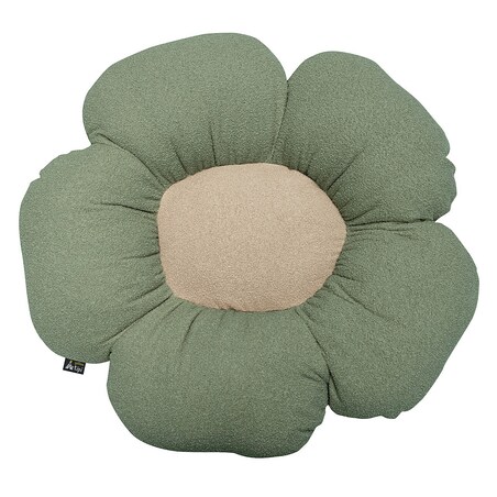Poduszka kwiatek Mia II XXL, zielony, 100 cm, Boucle