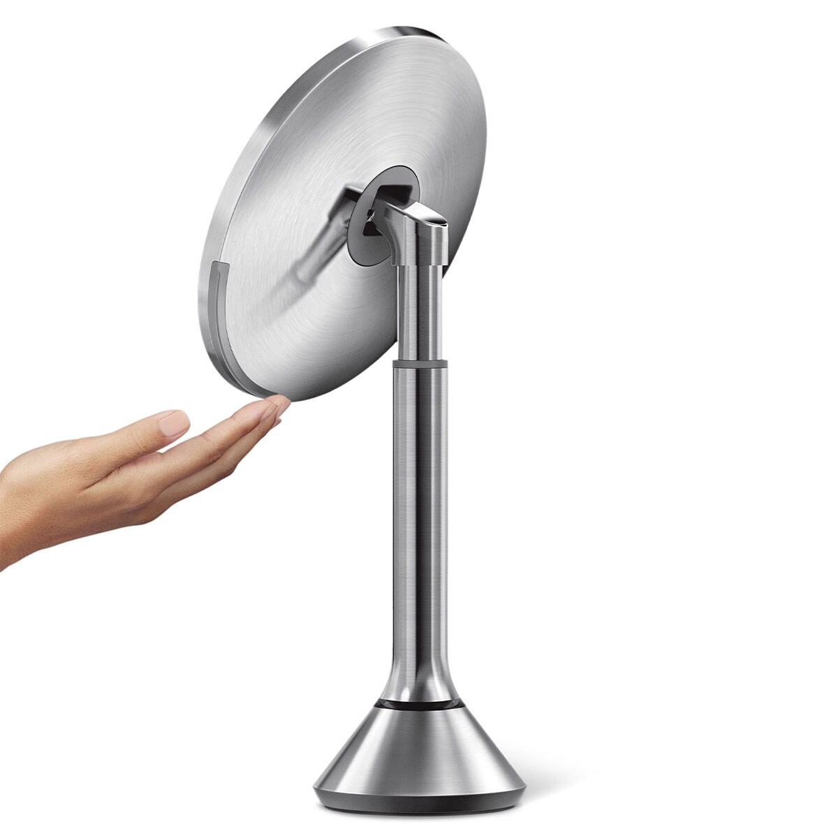 Lustro sensorowe z kontrolą natężenia światła - 20 cm - stal szczot. / simplehuman