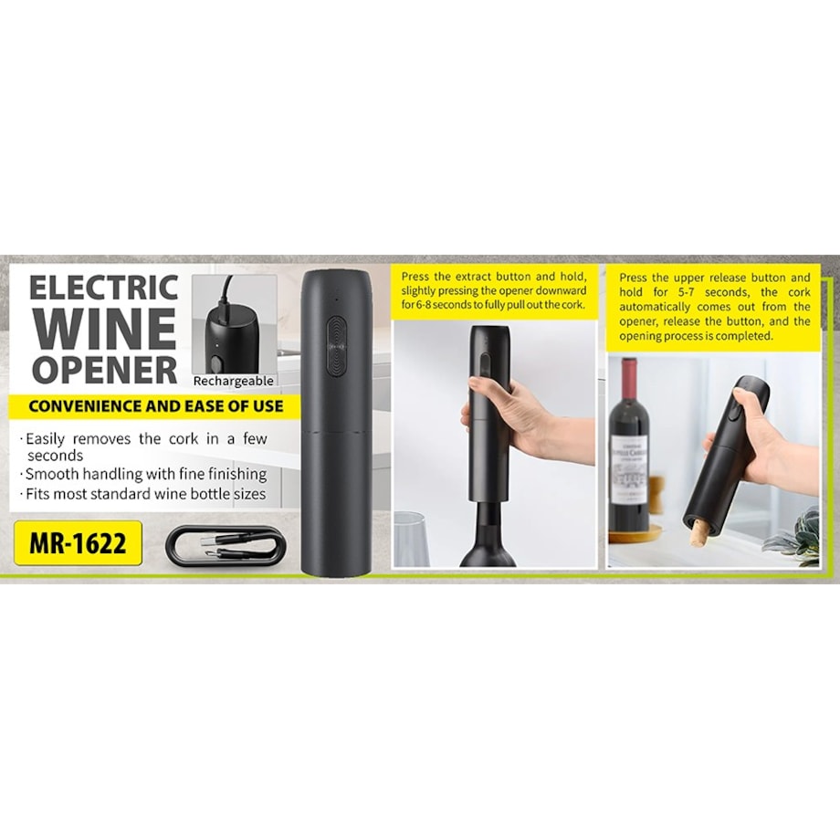 Maestro elektryczny korkociąg do wina MR1622