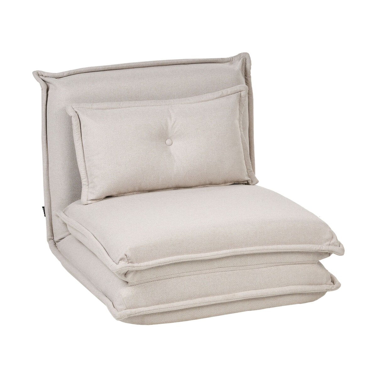 Fotel rozkładany z poduszką jednoosobowy DELLEN Złamana biel