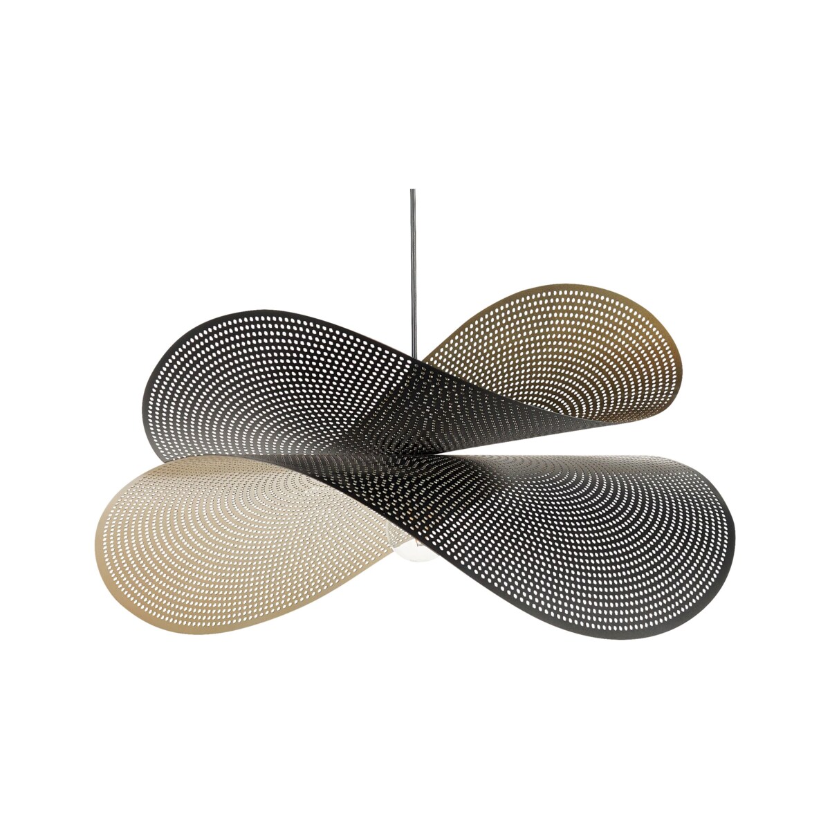 Lampa wisząca metalowa czarno-złota DOYLES