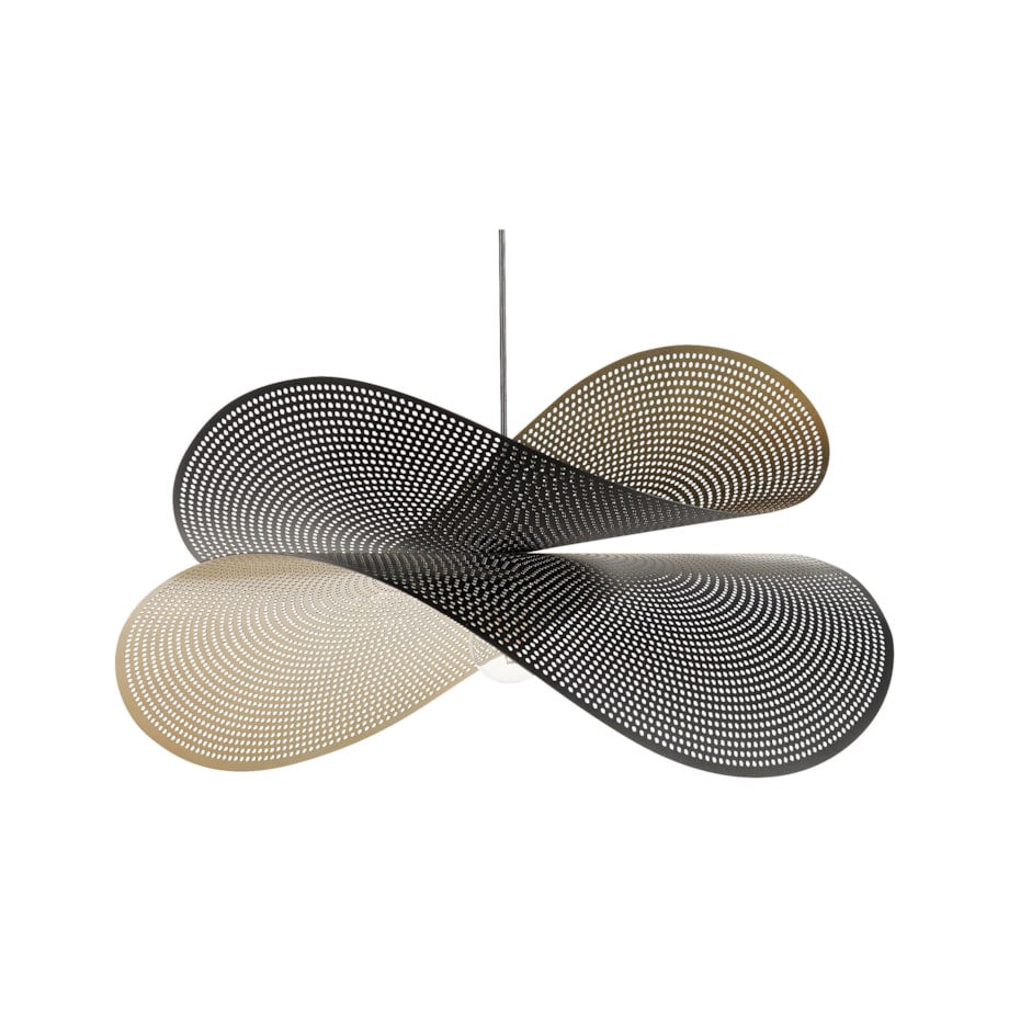 Lampa wisząca metalowa czarno-złota DOYLES