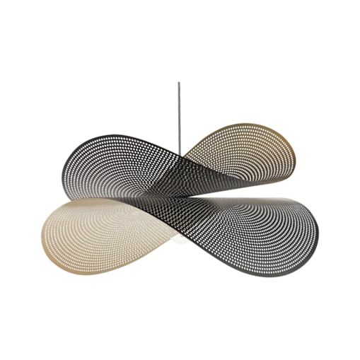 Lampa wisząca metalowa czarno-złota DOYLES