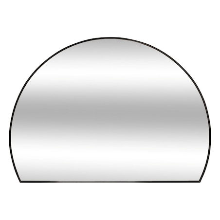 Lustro półokrągłe do przedpokoju ALICE, metalowa rama, 90 x 65 cm