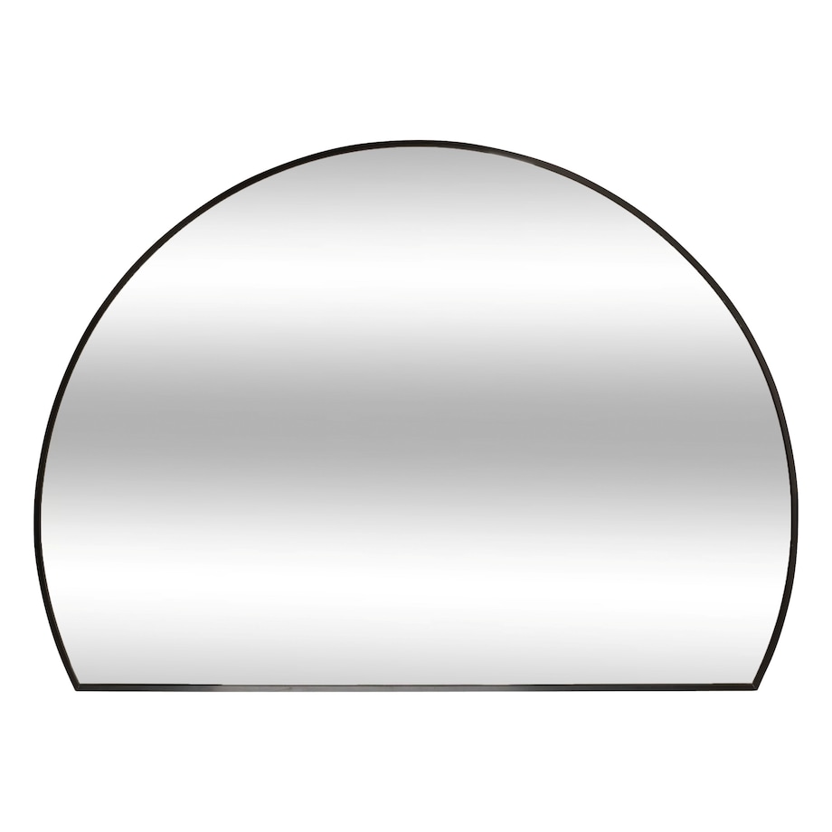 Lustro półokrągłe do przedpokoju ALICE, metalowa rama, 90 x 65 cm