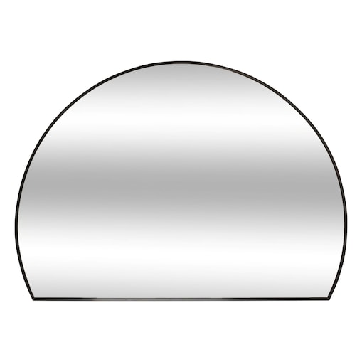 Lustro półokrągłe do przedpokoju ALICE, metalowa rama, 90 x 65 cm