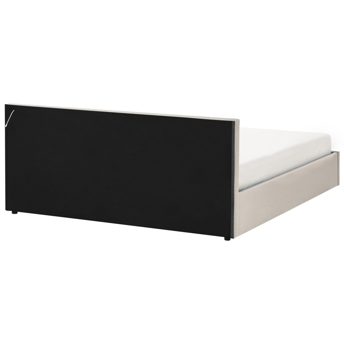 Łóżko LED z pojemnikiem ARMELLE 180 x 200 cm Beżowy
