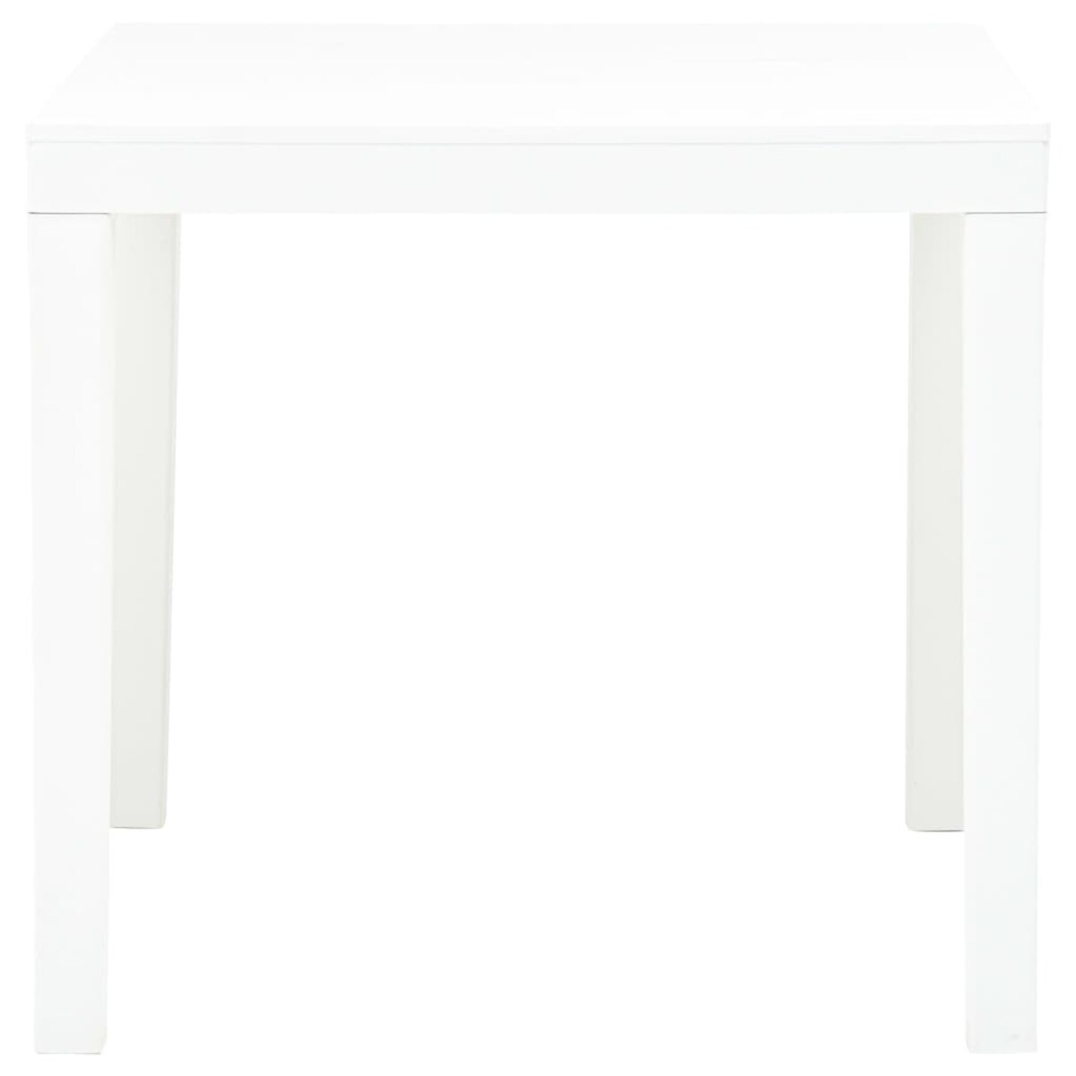 vidaXL Stół ogrodowy, biały, 78 x 78 x 72 cm, plastikowy