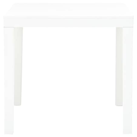 vidaXL Stół ogrodowy, biały, 78 x 78 x 72 cm, plastikowy