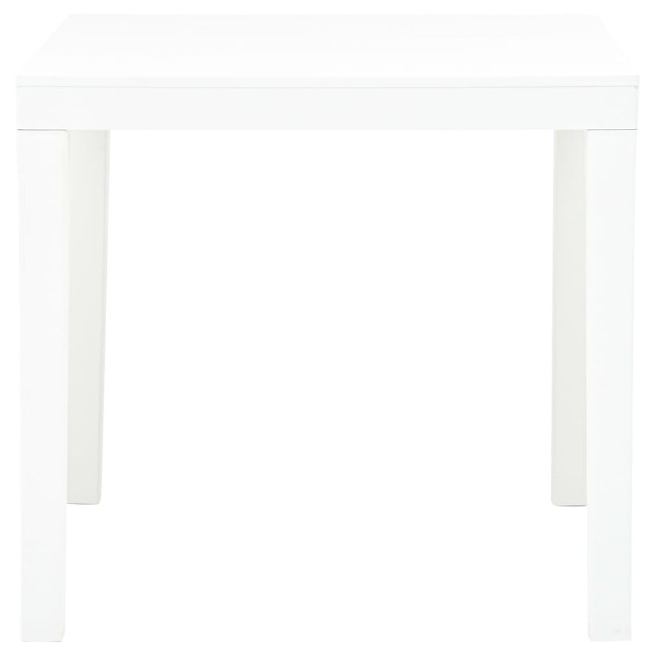 vidaXL Stół ogrodowy, biały, 78 x 78 x 72 cm, plastikowy