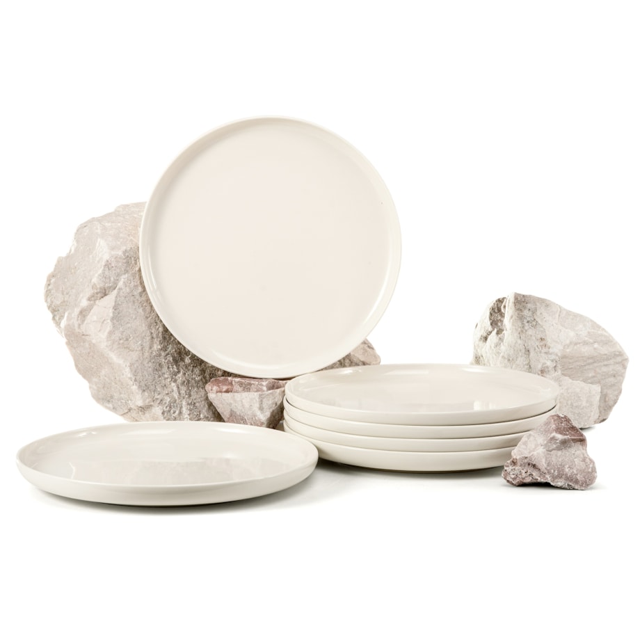 SORINA Talerz obiadowy 6 sztuk, kremowy