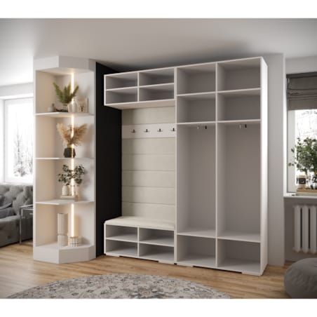 Garderoba do przedpokoju INOVA 1 Z18 biały+czarny+manila02