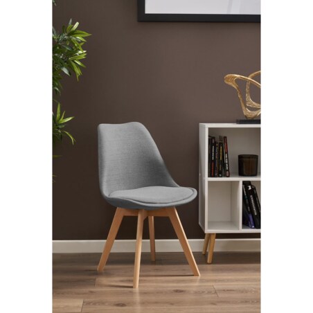 Krzesło tapicerowane materiałowe ALTA szare