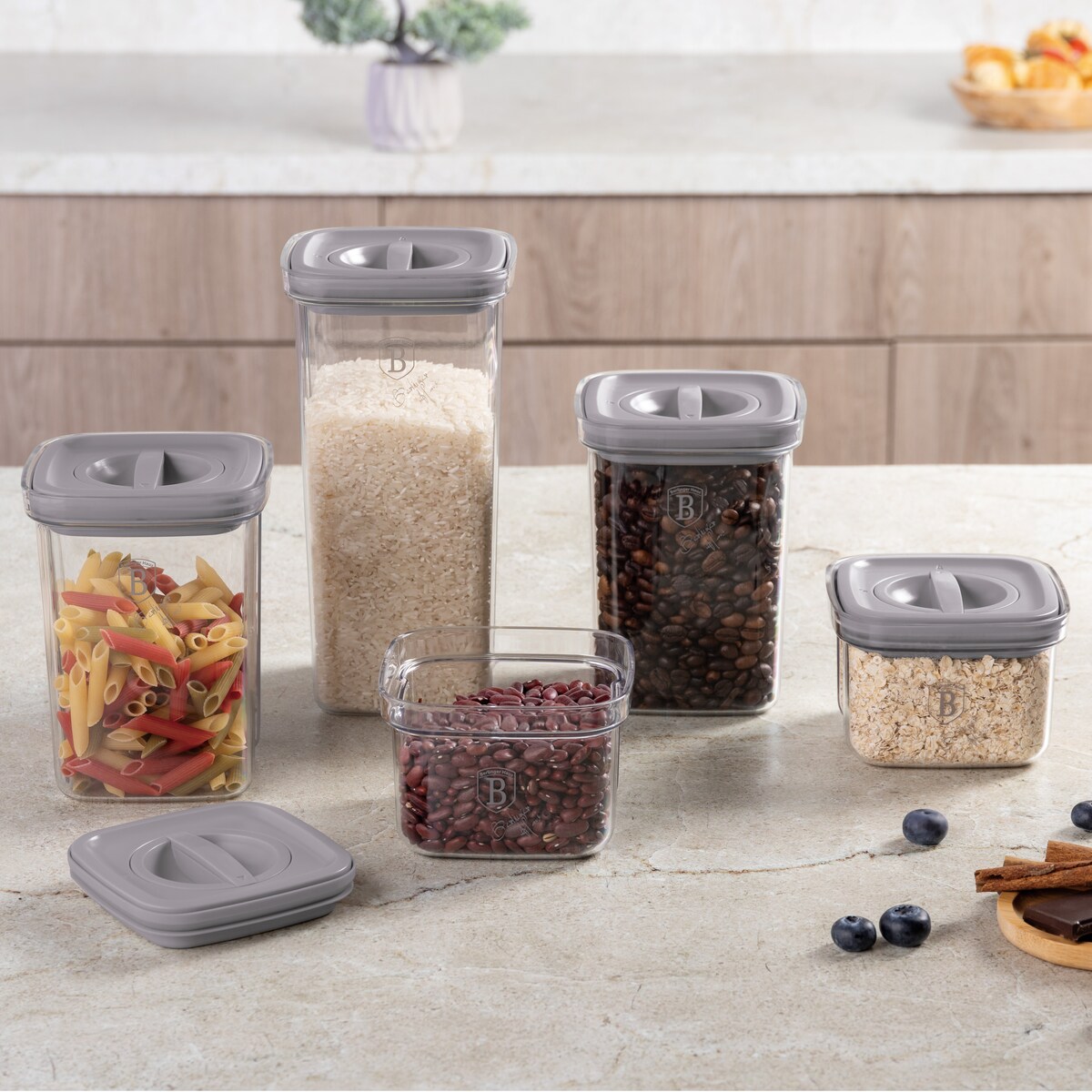 Pojemniki na żywność BerlingerHaus Taupe BH-8576