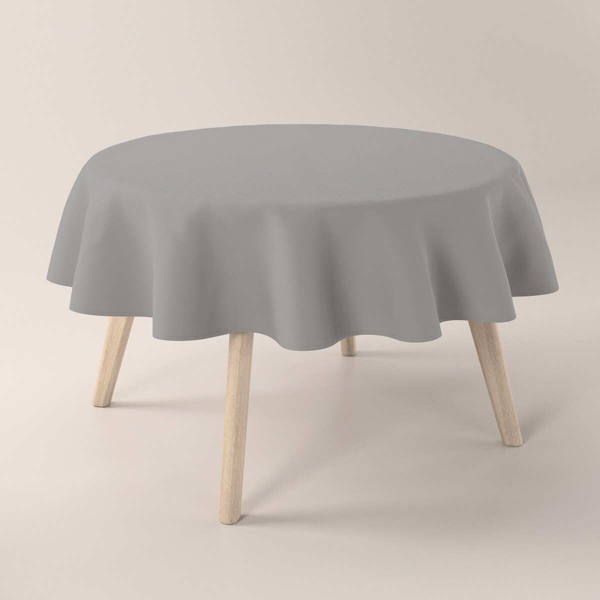 Obrus okrągły 130 x 130 cm szary