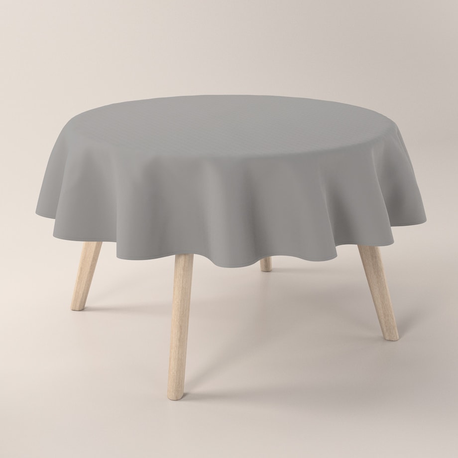 Obrus okrągły 130 x 130 cm szary