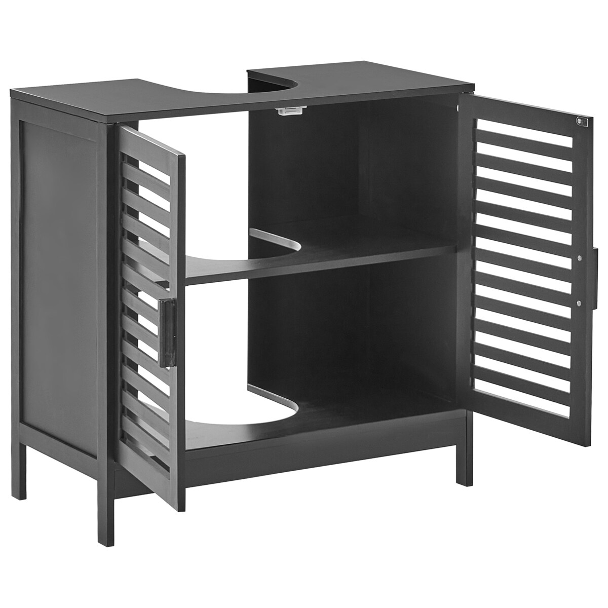 Szafka łazienkowa pod umywalkę MISSOULA Bambus 60 cm Czarny
