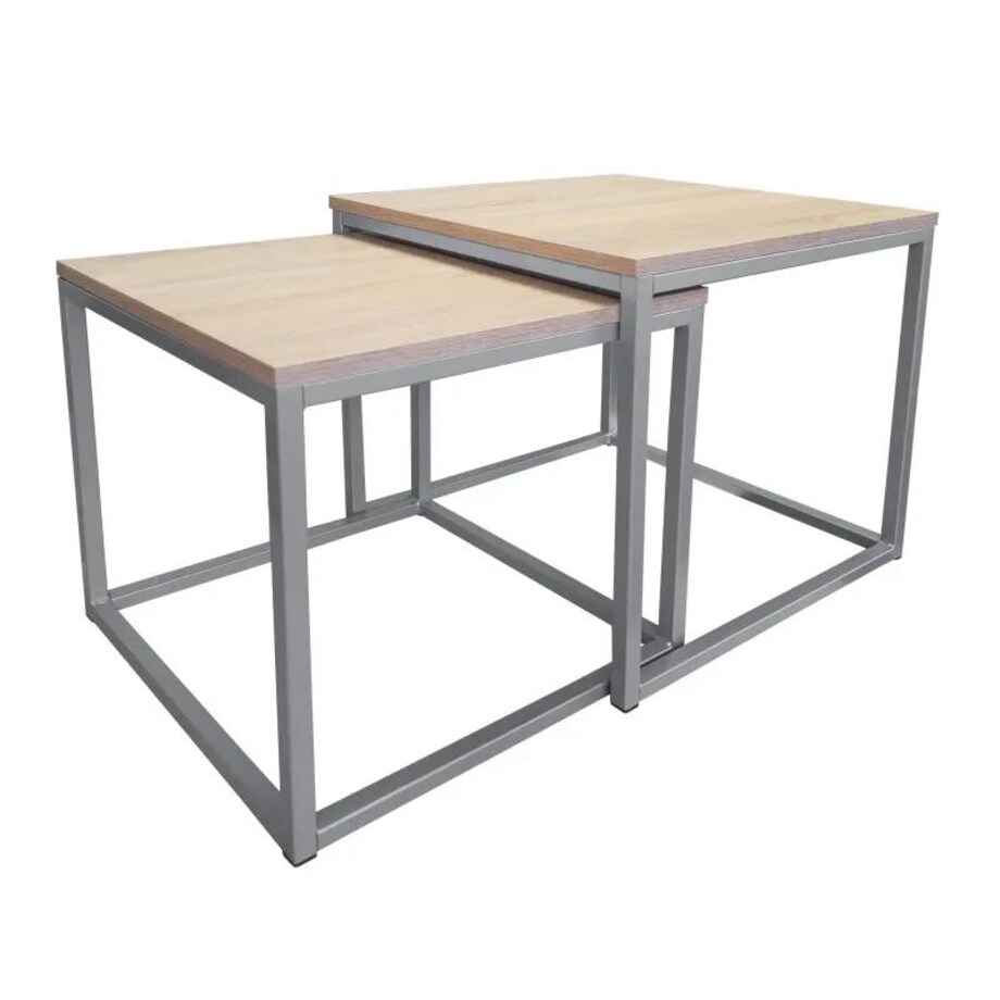 Stolik kawowy 2w1 CUBE dąb sonoma/srebrny