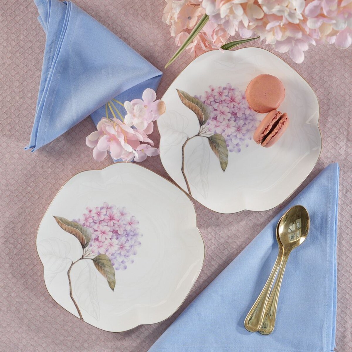 VILLA ITALIA Talerz deserowy porcelanowy 19 x 19 cm MAGIC BLOOMS