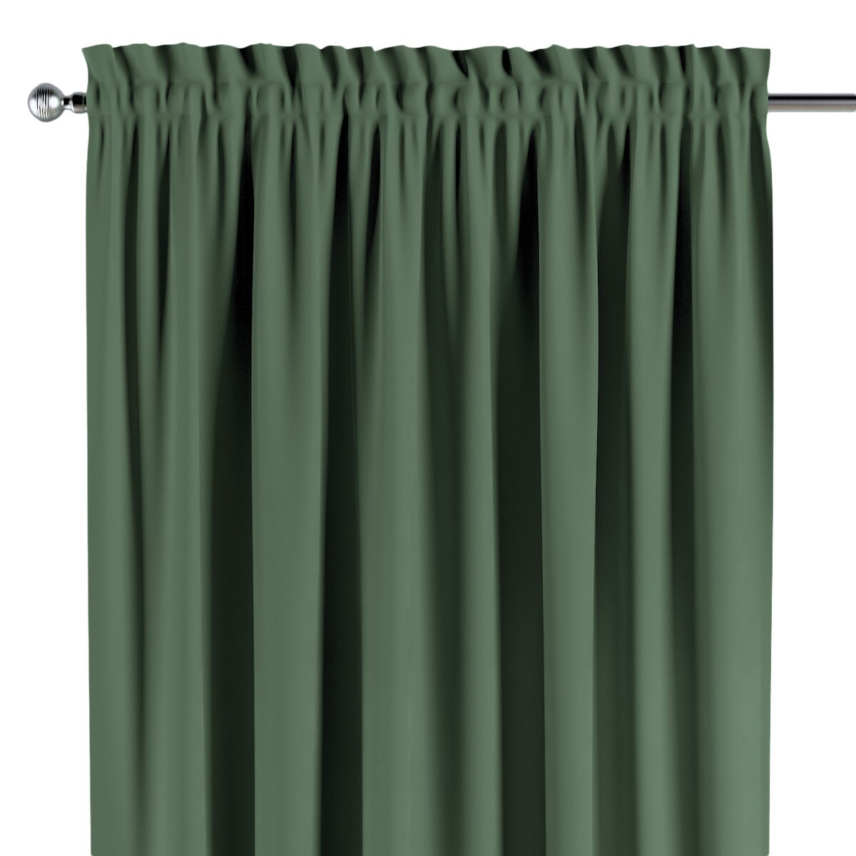 Zasłona na kanale z grzywką 1 szt. 130x245 zielony