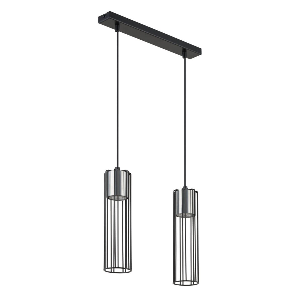 Srebrna lampa wisząca Fobia industrialny zwis druciaki