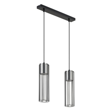 Srebrna lampa wisząca Fobia industrialny zwis druciaki