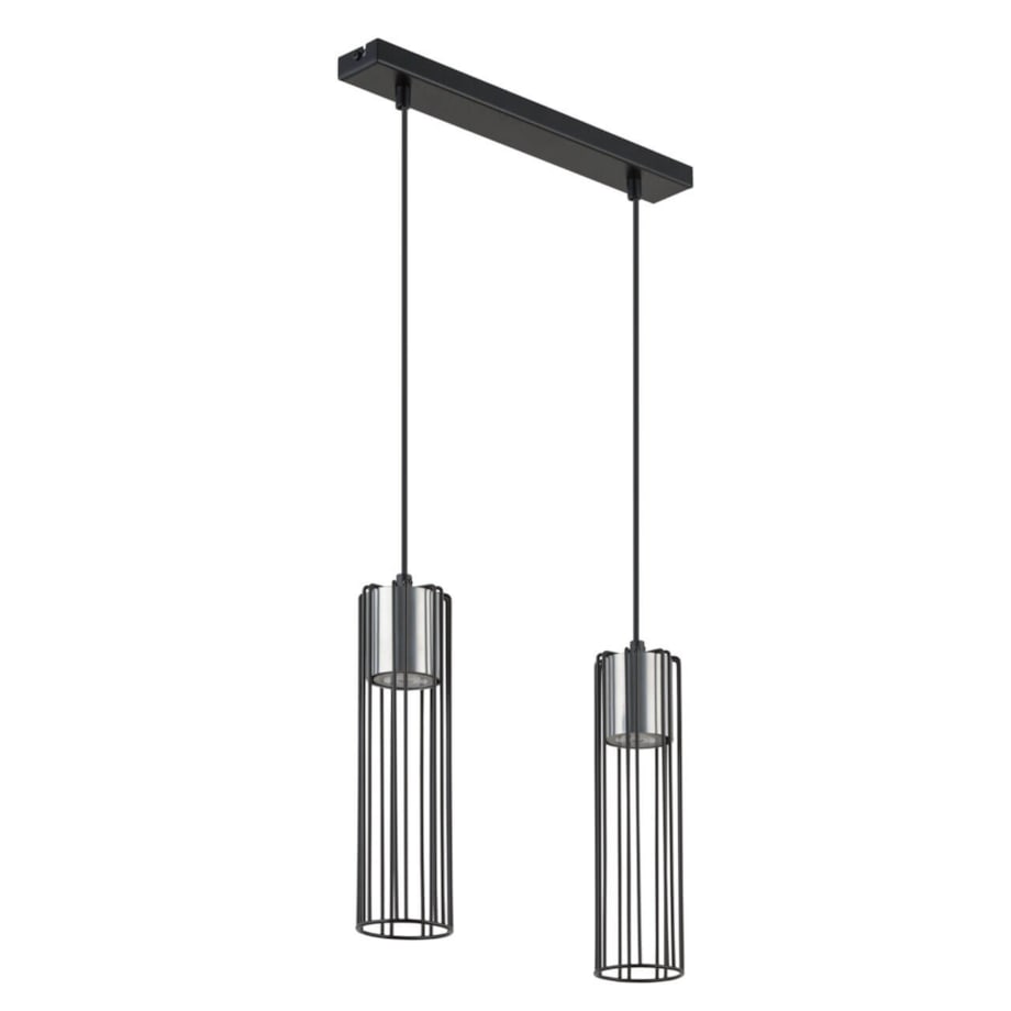 Srebrna lampa wisząca Fobia industrialny zwis druciaki