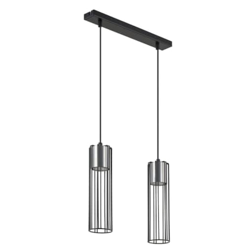 Srebrna lampa wisząca Fobia industrialny zwis druciaki