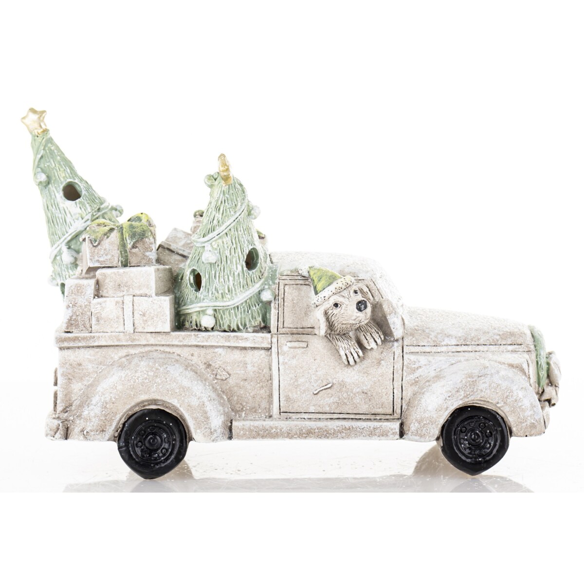 Dekoracja - samochód LED 10,5x15x8 cm CAMION-3 miś kierowcą