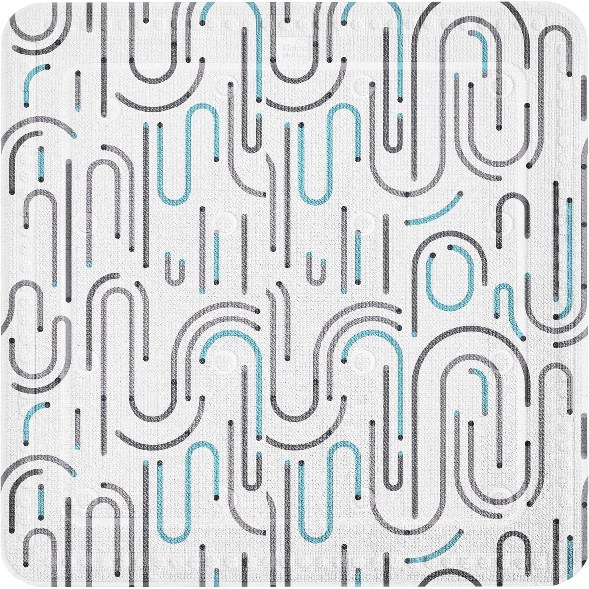 Kleine Wolke Vision Mata bezpieczeństwa pod prysznic 55x55 cm szary/niebieski PVC