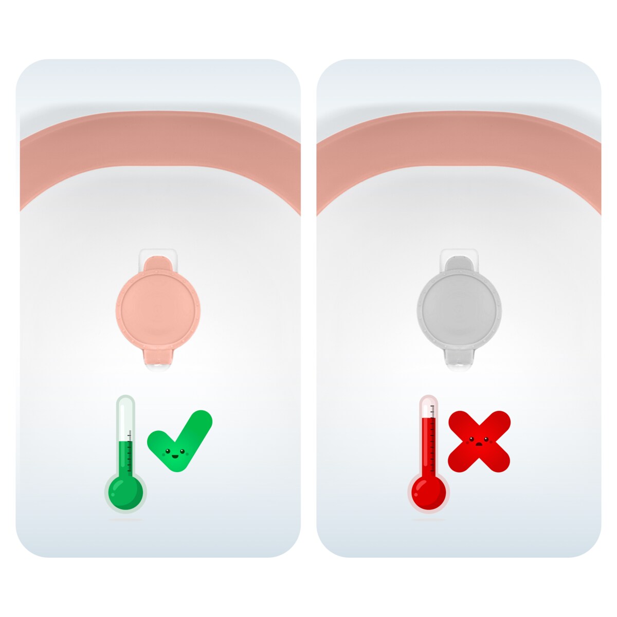 Wanienka składana dla dziecka niemowląt silikonowa z poduszką Ricokids biało-różowa