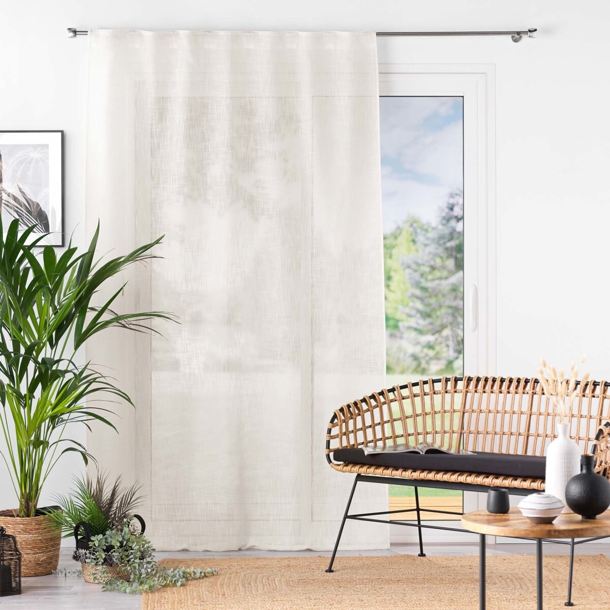 Firanka z ukrytymi szelkami HALTONA, 140 x 240 cm