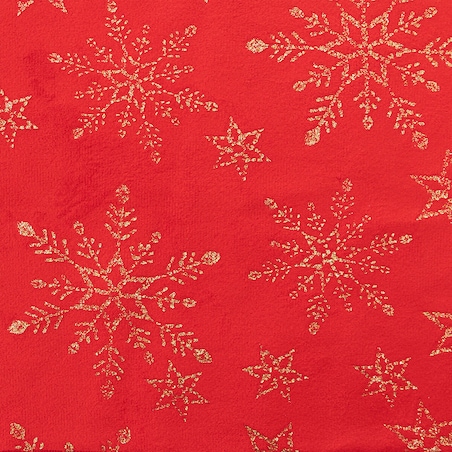 Czerwony bieżnik na stół ze złotym wzorem, 28 x 300 cm