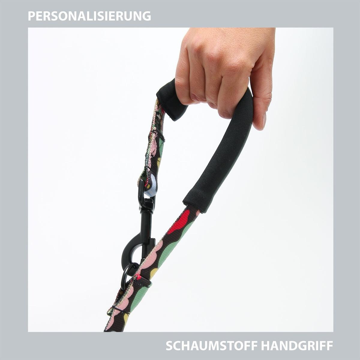 Smycz miejska dla psa lub kota "Więcej niż jedno zwierzę" - Szerokość taśmy: 25mm, Rozmiar: M oraz Rodzaj: Duży karabinek