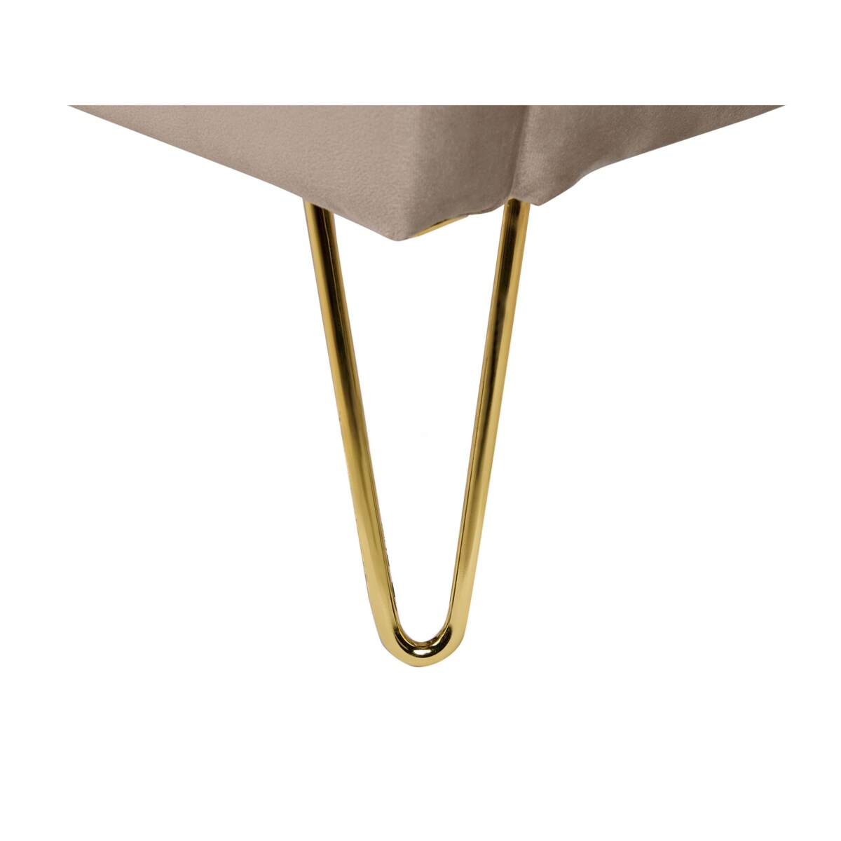 Łóżko Welur AMBILLOU 140 x 200 cm Beżowoszary