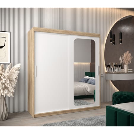 Szafa przesuwna Garderoba PROMO T2 180 sonoma/biały