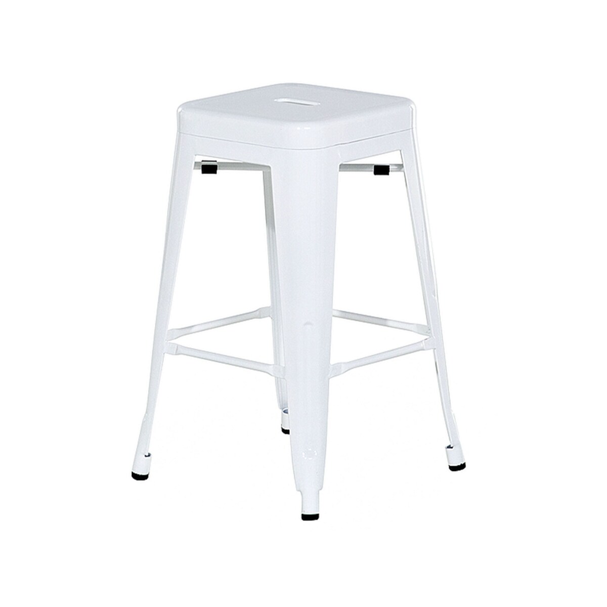 Zestaw 2 stołków barowych metalowych 60 cm biały CABRILLO