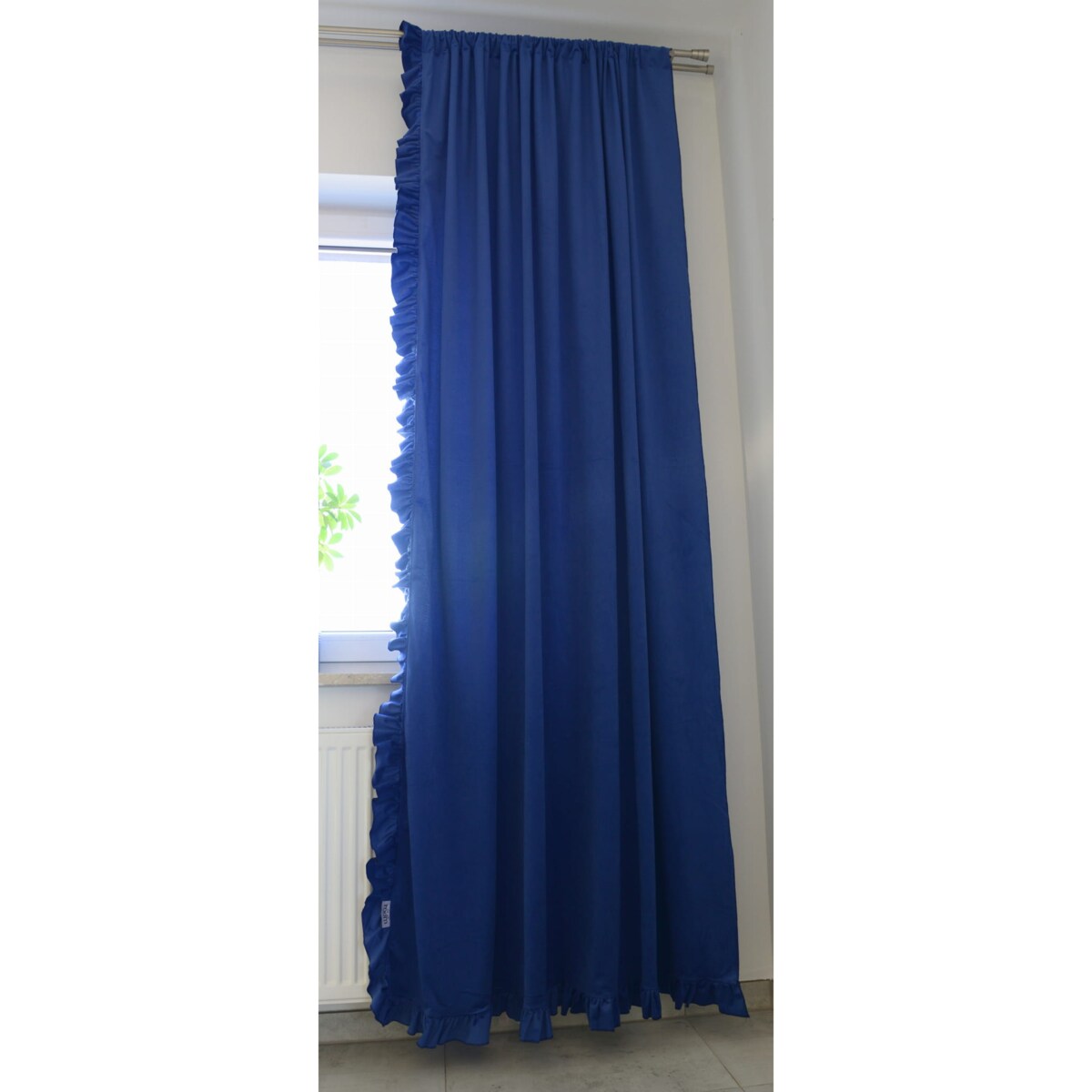 Zasłona Na Okno Okna Z Falbanką Do Salonu Sypialni 150X250 Cm Granat