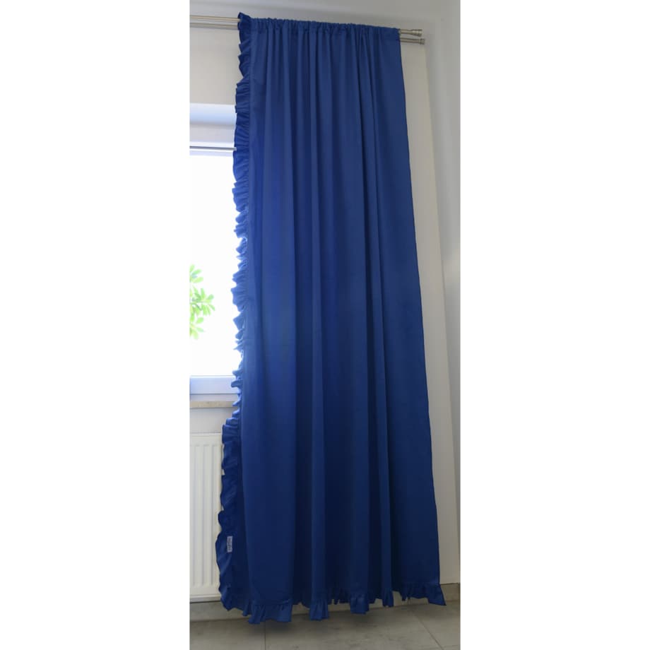 Zasłona Na Okno Okna Z Falbanką Do Salonu Sypialni 150X250 Cm Granat