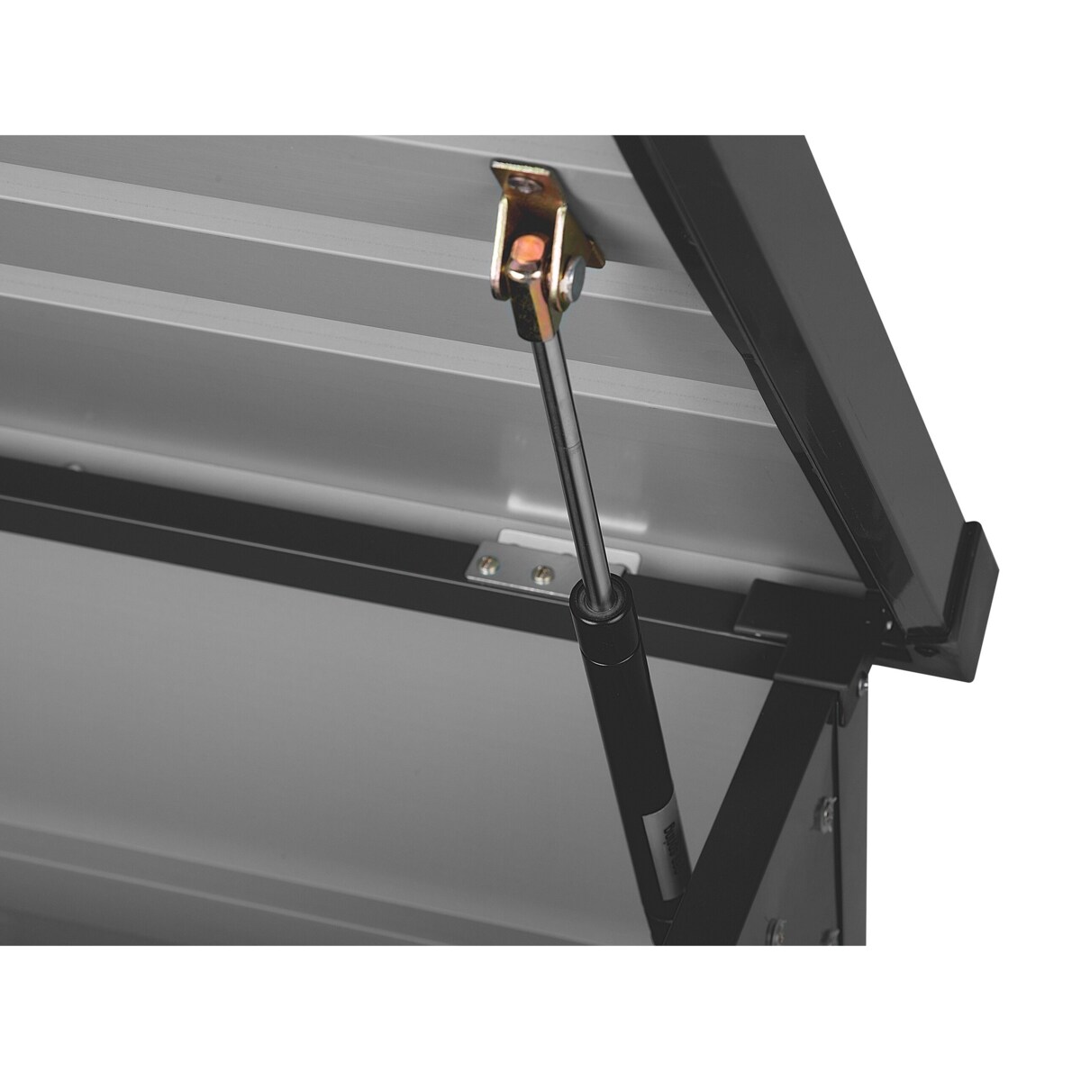 Skrzynia ogrodowa metalowa 600 l ciemnoszara CEBROSA