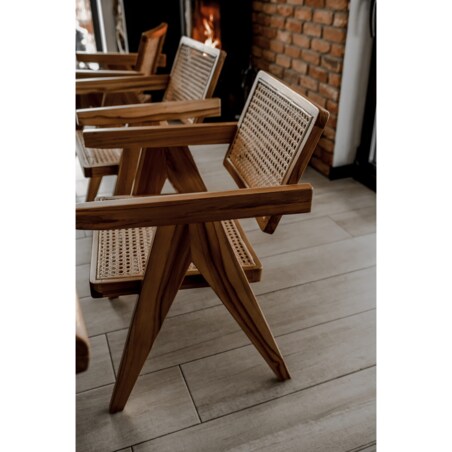 FOTEL DREWNIANY JOY BRĄZOWY 4 SZT