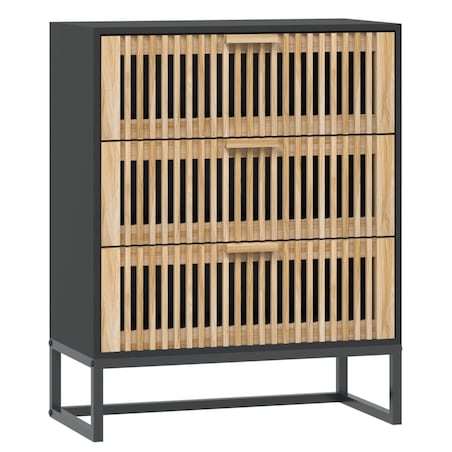 vidaXL Szafka, czarna, 60x30x75 cm, materiał drewnopochodny