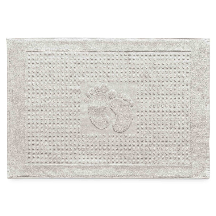 Dywanik łazienkowy 50x70 Stopki, 100% bawełna, kolor popiel