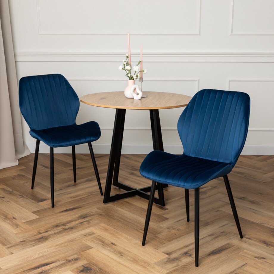 Krzesło tapicerowane welurowe do salonu jadalni nowoczesne