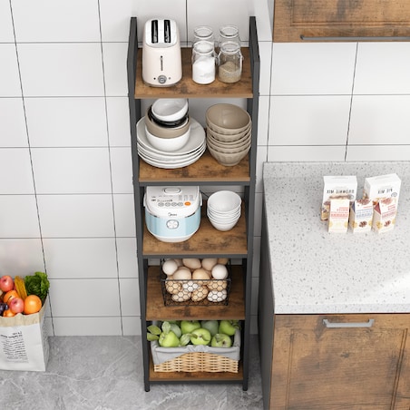 Regał na książki drabinka wysoki szafka loft metalowa industrialny 154 cm