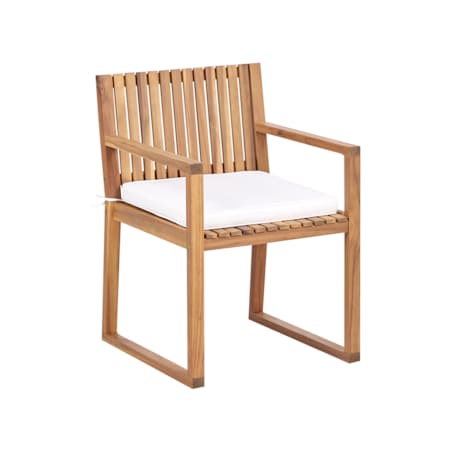 Zestaw ogrodowy dla 8 osób SASSARI II z poduszkami Certyfikowane drewno akacjowe Złamana biel