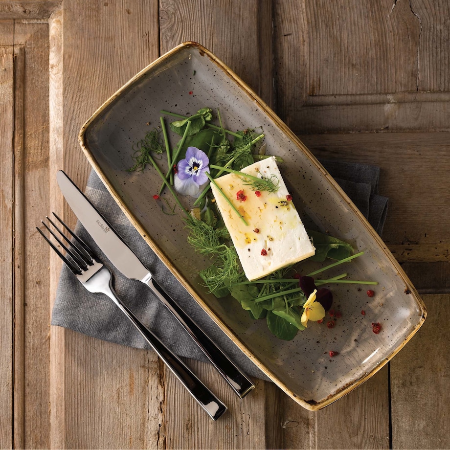 Talerz trójkątny Stonecast Peppercorn Grey 229 mm