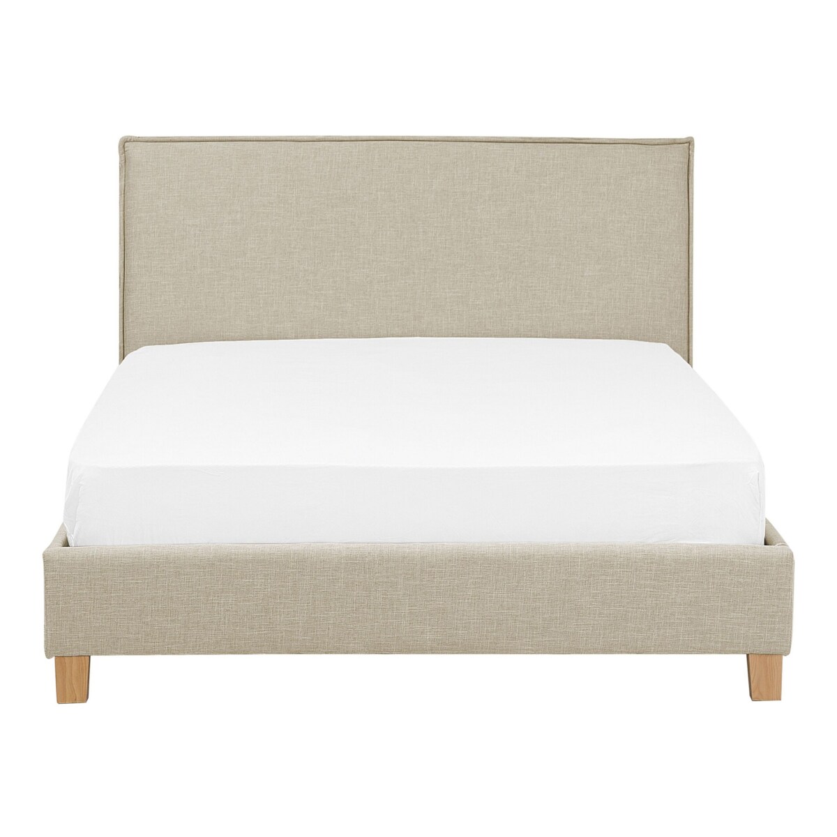 Łóżko tapicerowane 140 x 200 cm beżowe SENNEZ