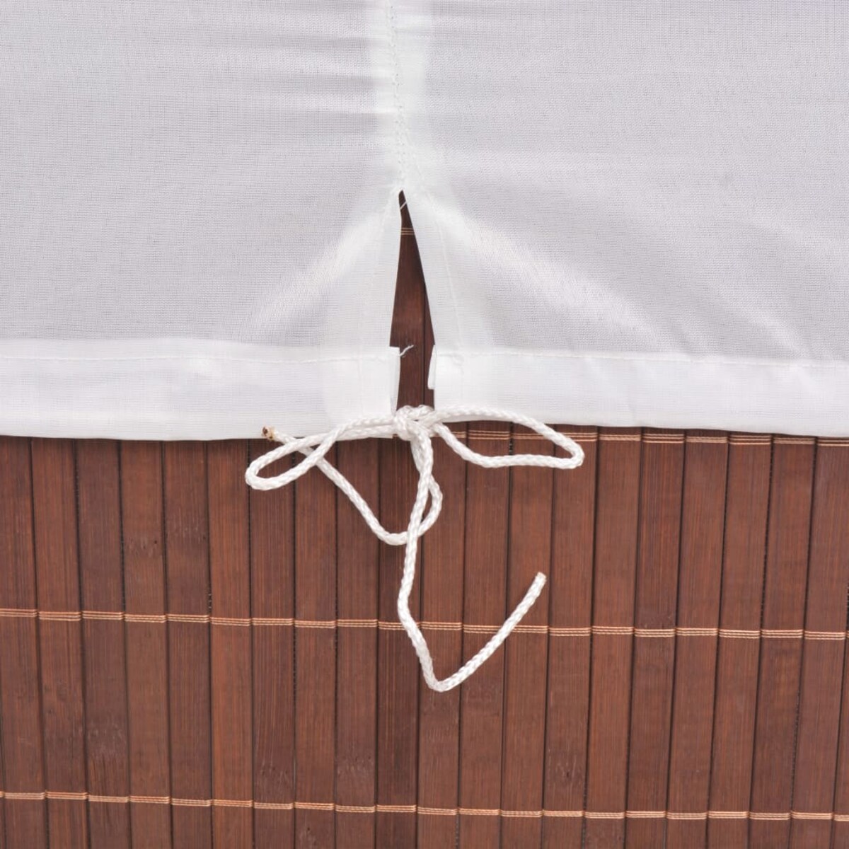 vidaXL Bambusowy kosz na pranie, prostokątny, brązowy