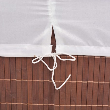 vidaXL Bambusowy kosz na pranie, prostokątny, brązowy